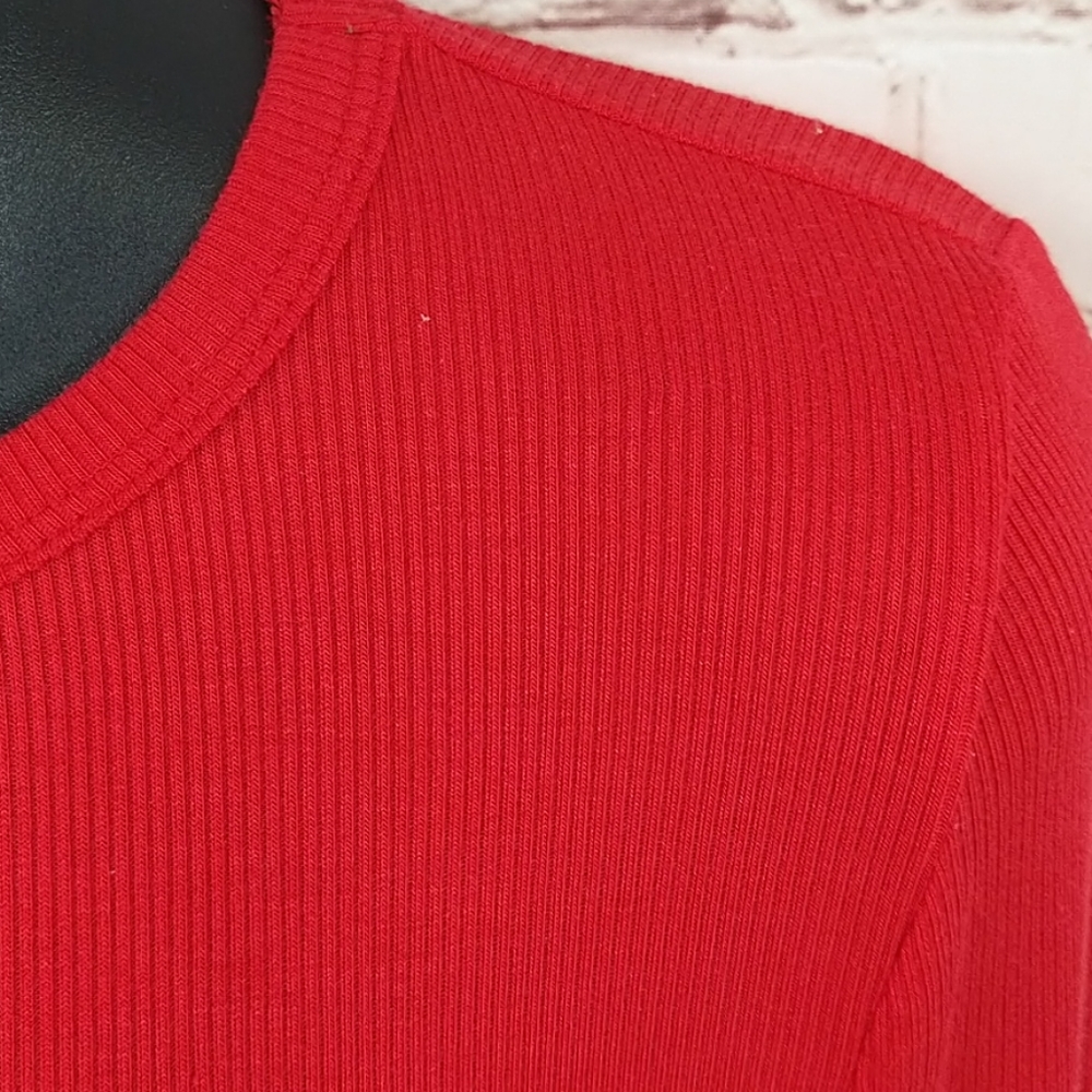 NWT Copper Key Soft Red Ribbed Tee-shirt - Picture 6 of 11